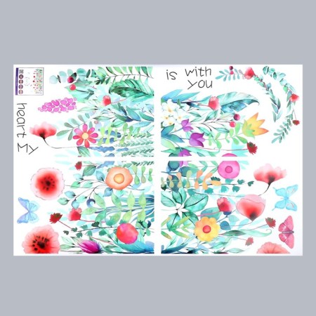 Stick plastic interior color "Flower Polyk" 60x90 cm-1