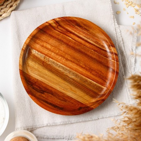 Magistro milk plate, d = 20 cm, acacia
