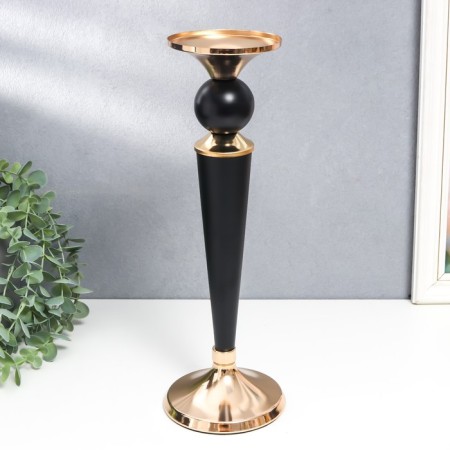 Summary Metal for 1 candle "David" black with gold 33.3x11.5x11.5 cm-2