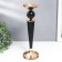 Summary Metal for 1 candle "David" black with gold 33.3x11.5x11.5 cm