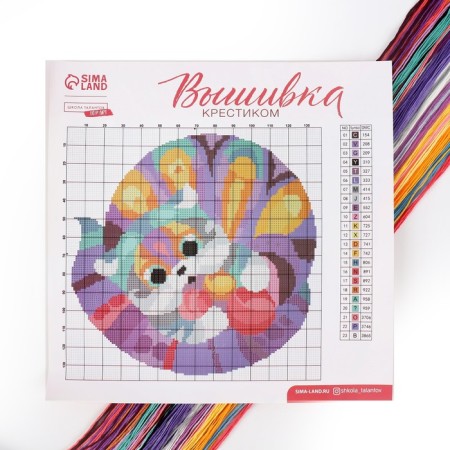 The cross -stitch “Illusory Cat”, a set for creativity, a set for creativity, 25 x 25 cm-2