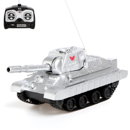 The radio -controlled “winner” tank shoots BB bullets, works from the battery, the color is gray