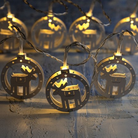 Garland “thread” 2 m with nozzles “Olena”, IP20, transparent thread, 10 LED, glow warm white, AAH2