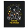 Notebook of 48 sheets in the cage "Bear", cover coated cardboard, softTouch, texture, foil embossing, mix