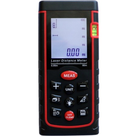 Diold laser rangefinder DL-80, 0.05-80 m, ± 2 mm, 1/4 ", IP54, backlight