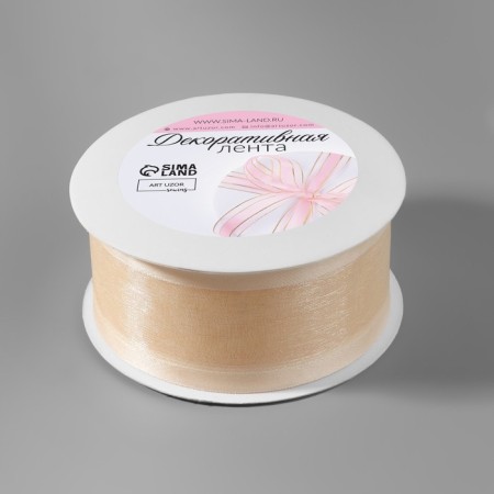 The tape is decorative, nylon/satin, 40 mm, 18 ± 1 m, yellow color-1