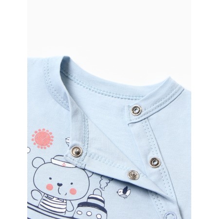 Body for a boy with a long sleeve, the color is blue, height is 74 cm-1