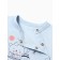 Body for a boy with a long sleeve, the color is blue, height is 74 cm