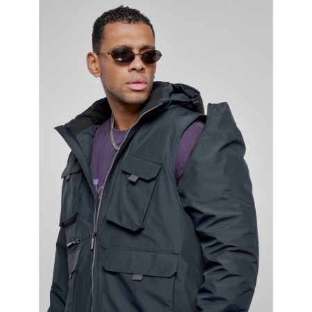 Luy jacket transformer male winter, size 52, dark blue color-21
