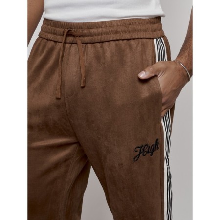 Joggers are sports male, size 50, brown color-10