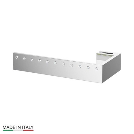 LED mirror lamp, glass; chrome - rhinestones, lineag