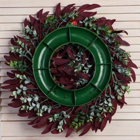 New Year's Wreath D-38 cm "Cozy Fairy Tale" Greens cone leaves-2