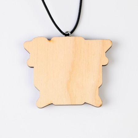Suspension in the car "First in everything", wood, 6.1 x 4.9 cm-2