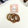 Hair elastic band "Milena" (set 4 pcs) heart shine, 4 cm, mix