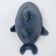 Soft toy "Cat" in a shark costume, 48 cm, gray color