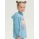 Sweatshirt for girls, height 98 cm, blue color