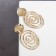 Earrings Metal "Gate" two ovals, color gold