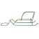 Sled "breeze 1", olive color