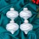 Jewelry decoration "Gloria Lukovka Waves" (set 4 pcs) 7x7 cm, white