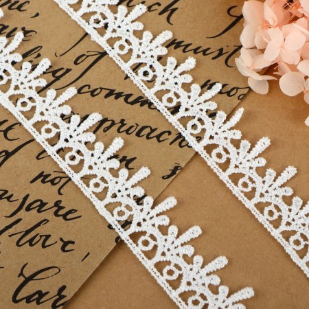 Lace Hipure, 20 mm × 14 ± 1 m, white color-1