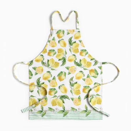 Apron "Ethel" lemons 60x65 cm, 100% HL, reps 190 gr/m2-3
