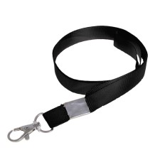 Baiga tape, 15 mm x 80 cm, with a metal carbine, black