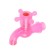 Water -cut tap Zein, with a crosspow, pp, with a ball mechanism, pink