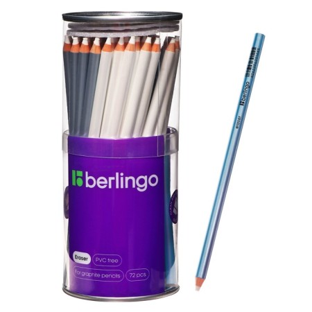 Eraser Pencil Berlingo "Eraze 860", Round, Assorted Colors
