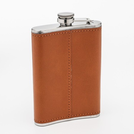 Flask for alcohol and water, 270 ml, "real man", stainless steel, gift, 9 oz-3