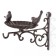 A hook decorative cast iron suspended with a stand "Two birds" 14.5x28x21 cm