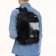 City backpack on a zipper, black color