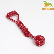 A wicker cable toy with a pen, up to 38 cm, up to 180 g, ball 7 cm, red