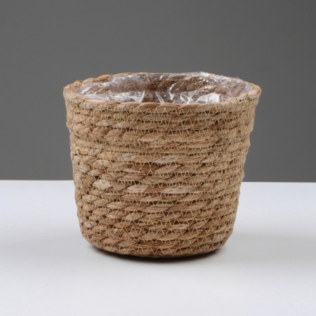 Kashpo wicker "safari", 15.5x15.5x13.5 cm, natural