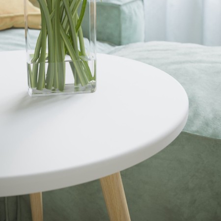 Brown table "Bex 450", 450 × 450 × 450 mm, white color-1