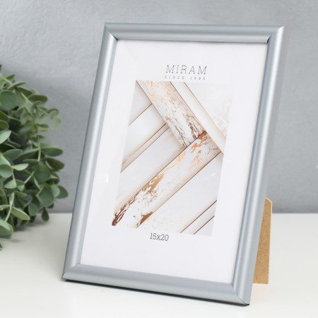 Photo frame Plastic "Mira" 15x20 cm silver (plastic screen)-2