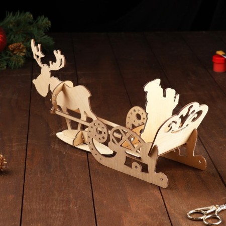 Harvesting for creativity "Santa Claus in a sleigh"-2
