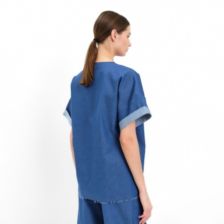 T -shirt Women's oversize Minaku: Jeans Collection Color Electric, Size 42-1