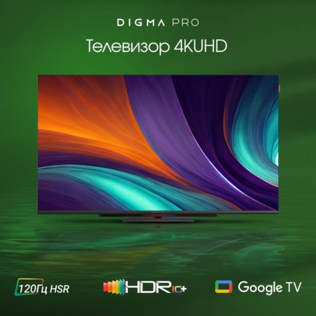 TV Digma Pro 43c, 43 ", 3840x2160, DVB-T2/C/S2, HDMI 3, USB 2, Smart TV, black-1