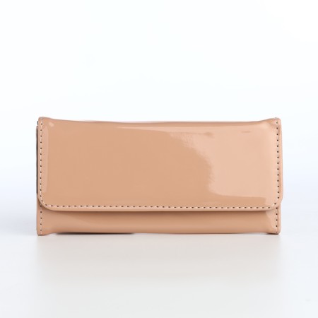 Women's wallet on magnet, beige color-1