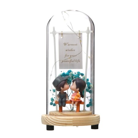 Nightlight "Kiss" LED from 3XLR44 batteries 9.5x9.5x19 cm Risalux-7