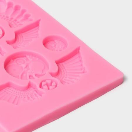 Mold "Ikara Wings", silicone, 19.5 × 12.2 × 0.9 cm, pink color-2