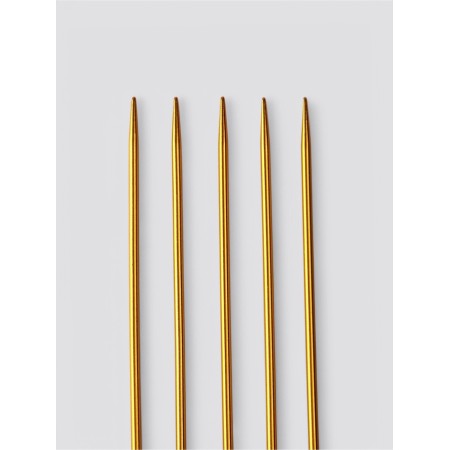 Knitting knitting needles 15cm D3MM (5pcs) PVC package aluminum gold a-1