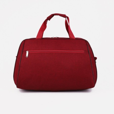 Road bag on lightning, 2 external pockets, a long belt, burgundy color-1