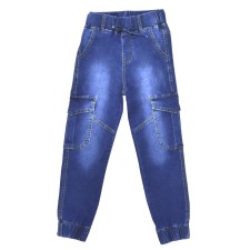 Jeans for boys, height 128 cm, blue color