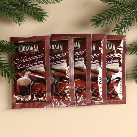 Hot chocolate in the box “This winter will definitely be warm”, 125 g (5 pcs. X 25 g).-2