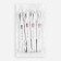 Knitted elastic bands, 8 mm, 4.5 m, 4 pcs, white color