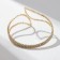 Bracelet with rhinestones "ice" beauty lines, white color in gold