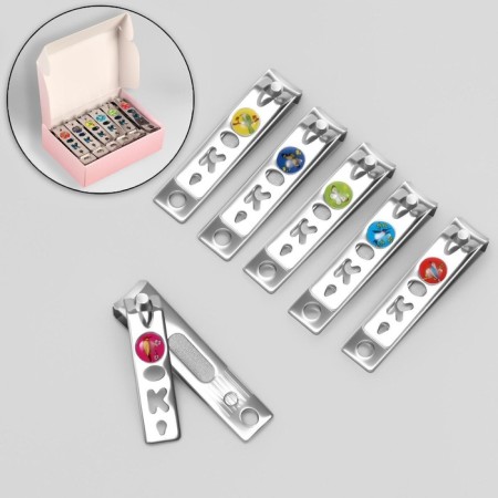 Kusachki - Mesipser manicure, with a file, 5.5 cm, packing 12 pcs in a box, Mix drawing-1