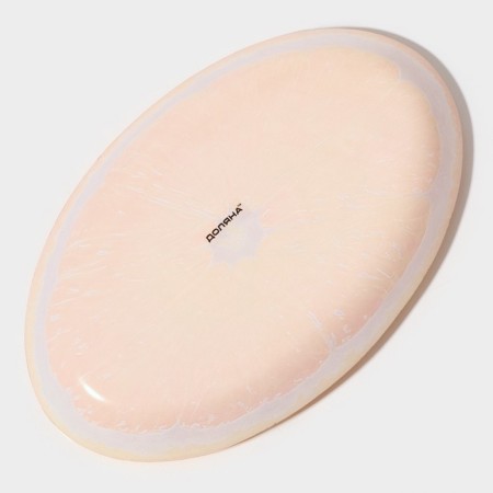 Glass Serving Oval Dula "Juicy Orange", 24.5 × 15 cm, Orange color-5