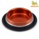 A bowl with a non -slip base decorative color, 230 ml, bronze with a silver strip